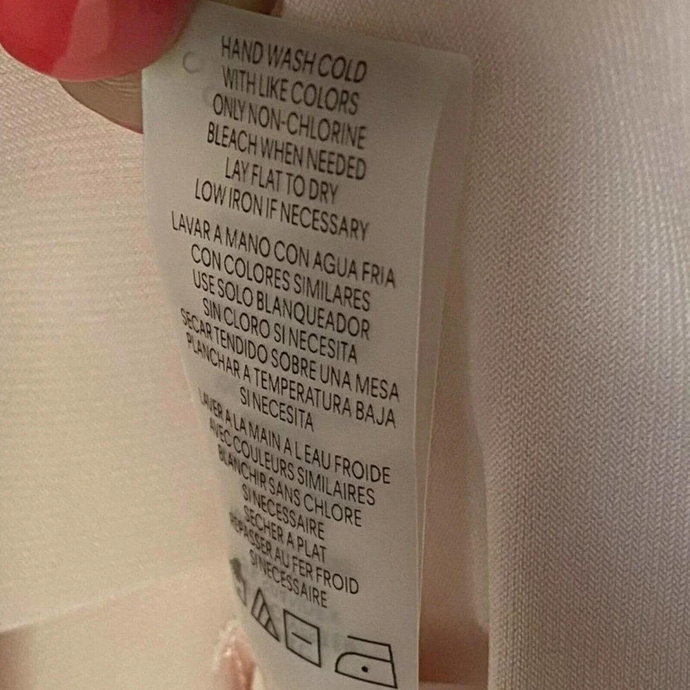 Calvin Klein Women's Top Size 2XL Short Sleeves Embellished Flutter Pink New - Picture 10 of 12